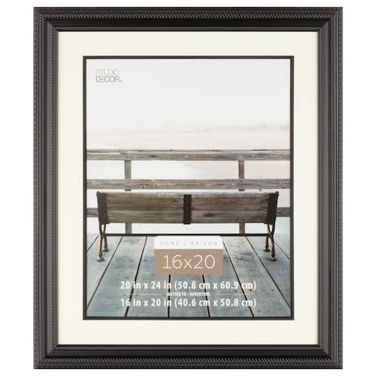 Studio Decor 8 x 10 Home Collection Black Rope Frame with Mat - Each